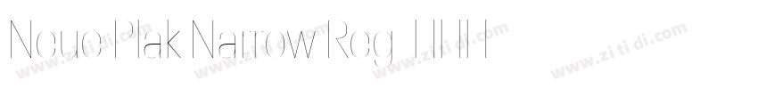 Neue Plak Narrow Reg字体转换